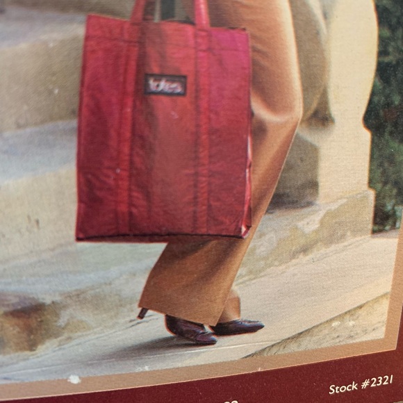 Vintage 1982 totes Shopping Bag Water Resistant Reusable Zips Small Travel - Picture 4 of 8